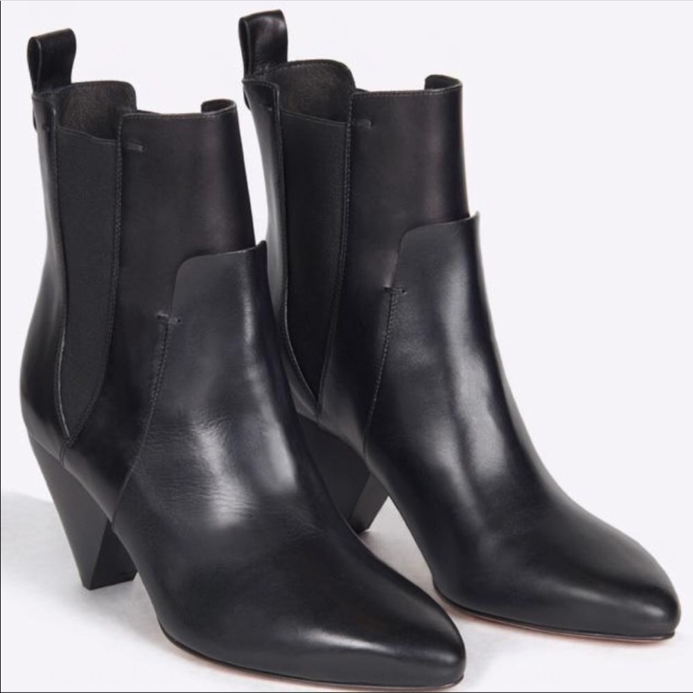 Veronica Beard Landon Leather Ankle Boots
